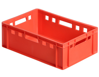 Imagen de Caja Plástica Cárnica E2 Roja 40 x 60 x 20 cm 