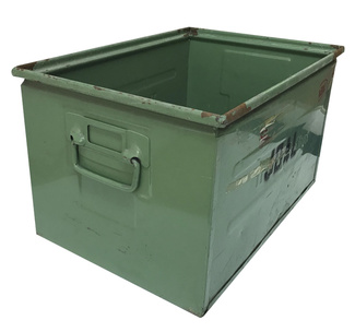Imagen de Caja de Metal Usada Verde 35,5 x 50 x 29,5 cm 